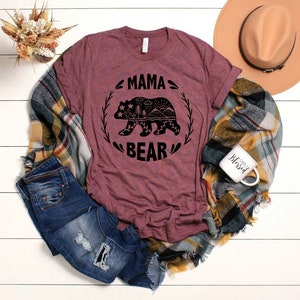 Mama Bear Shirt, Mama Bear, Mama Bear TShirt, Mom Life Shirt, MomLife Shirt, Pregnancy Gender Reveal, Momma Bear Shirt Boy Mom Girl Mom image 6