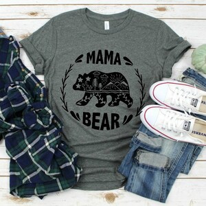 Mama Bear Shirt, Mama Bear, Mama Bear TShirt, Mom Life Shirt, MomLife Shirt, Pregnancy Gender Reveal, Momma Bear Shirt Boy Mom Girl Mom image 5