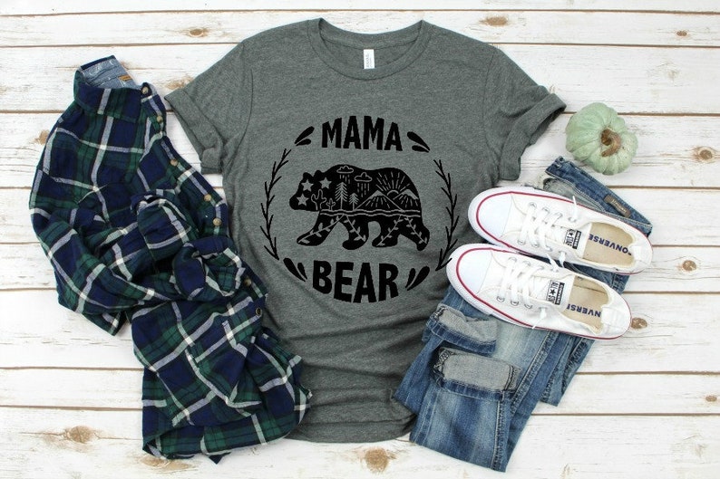 Mama Bear Shirt, Mama Bear, Mama Bear TShirt, Mom Life Shirt, MomLife Shirt, Pregnancy Gender Reveal, Momma Bear Shirt Boy Mom Girl Mom image 5