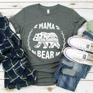 Mama Bear Shirt, Mama Bear, Mama Bear TShirt, Mom Life Shirt, MomLife Shirt, Pregnancy Gender Reveal, Momma Bear Shirt Boy Mom Girl Mom image 3