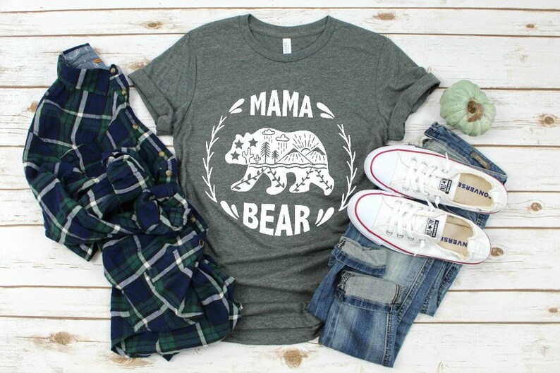 Mama Bear Shirt, Mama Bear, Mama Bear TShirt, Mom Life Shirt, MomLife Shirt, Pregnancy Gender Reveal, Momma Bear Shirt Boy Mom Girl Mom image 3
