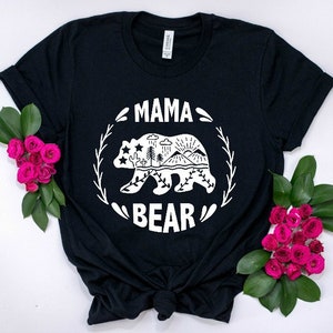 Mama Bear Shirt, Mama Bear, Mama Bear TShirt, Mom Life Shirt, MomLife Shirt, Pregnancy Gender Reveal, Momma Bear Shirt Boy Mom Girl Mom image 7