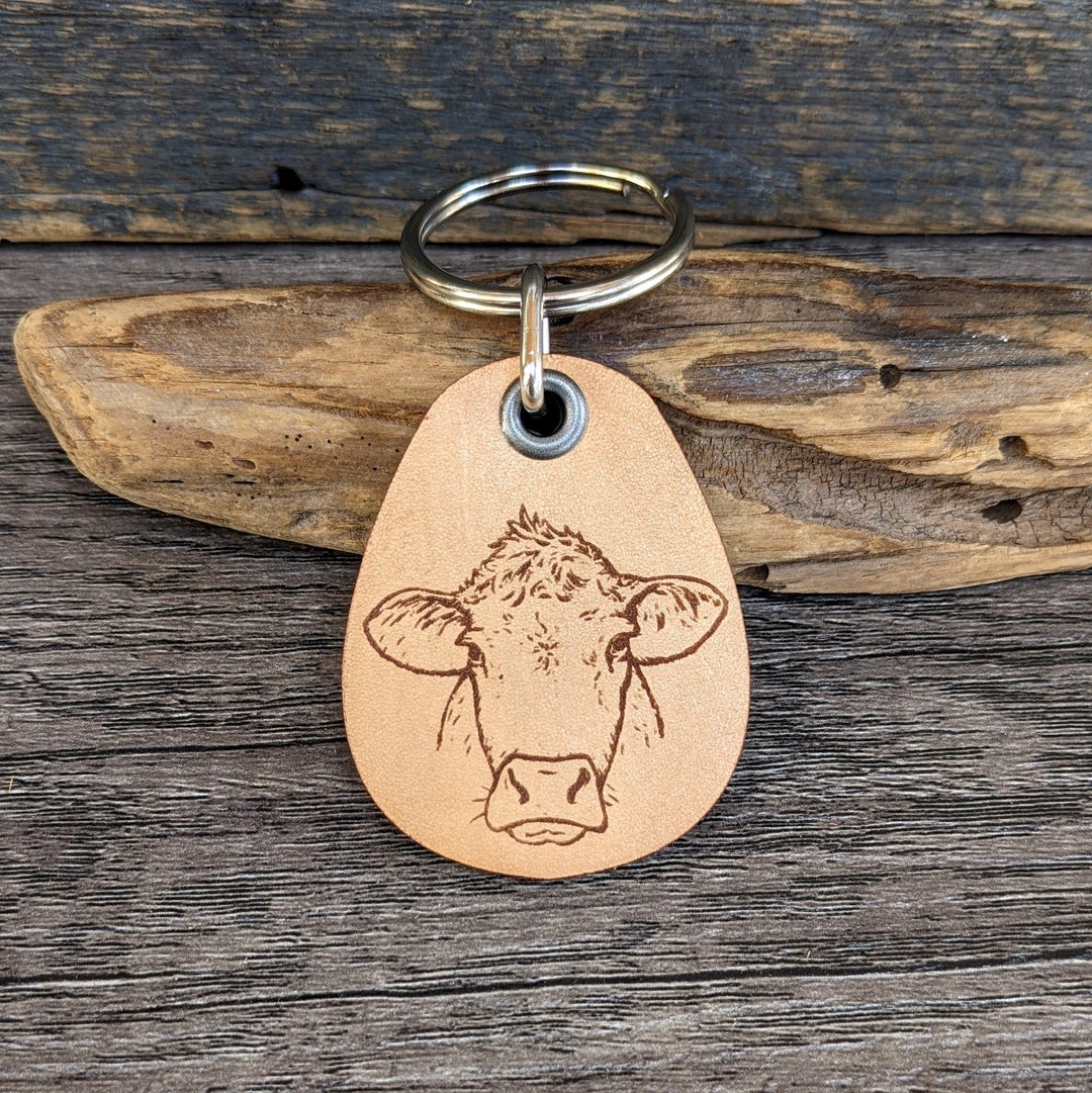 Porte-vache Ancien En Cuir Et Plomb - Pour Bovins, Style Rustique