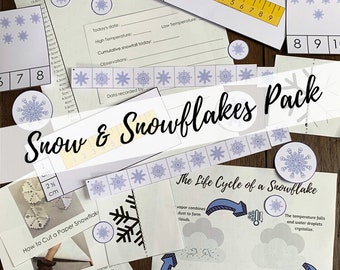 Snow & Snowflakes Pack -- Montessori-Inspired Printable