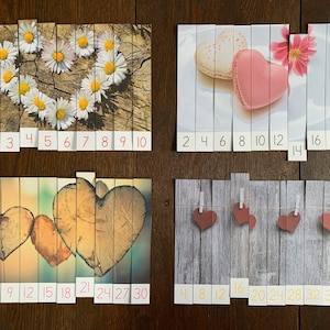 Montessori-Inspired Skip Counting Puzzle Printable Bundle