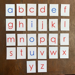Printable Montessori Movable Alphabet in Print and Cursive Fonts
