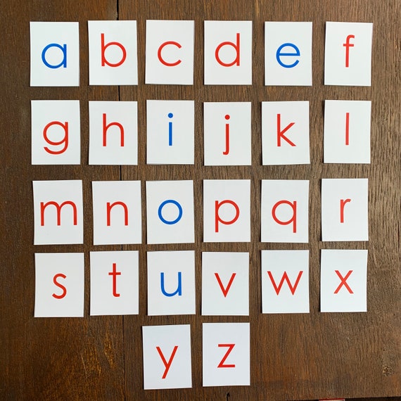 Printable Montessori Movable Alphabet in Print and Cursive Fonts 