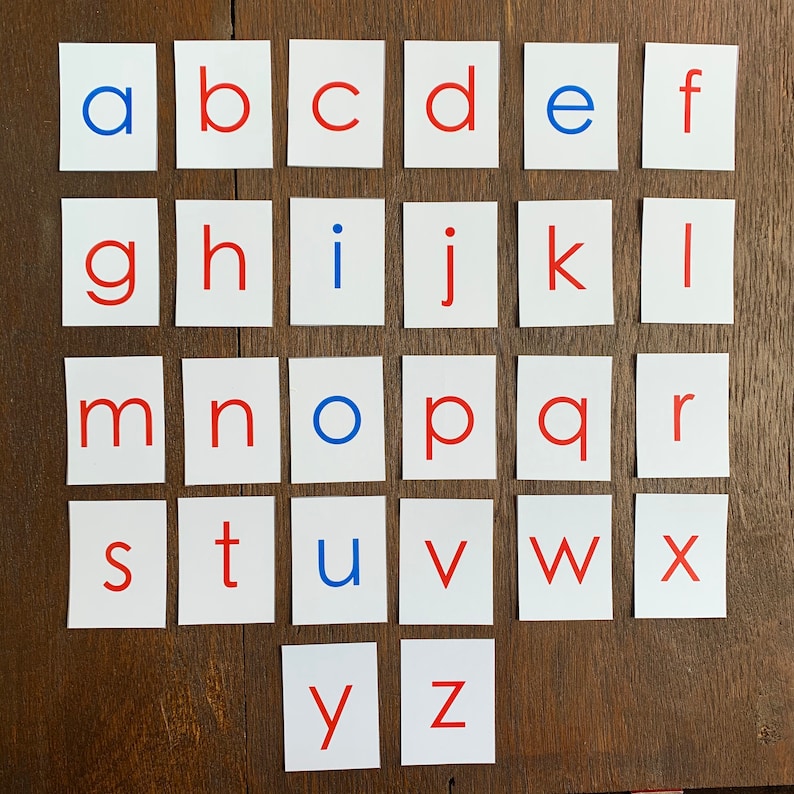 Printable Montessori Movable Alphabet in Print and Cursive Etsy