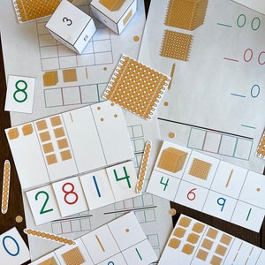 Paquete de extensiones de cuentas doradas Montessori