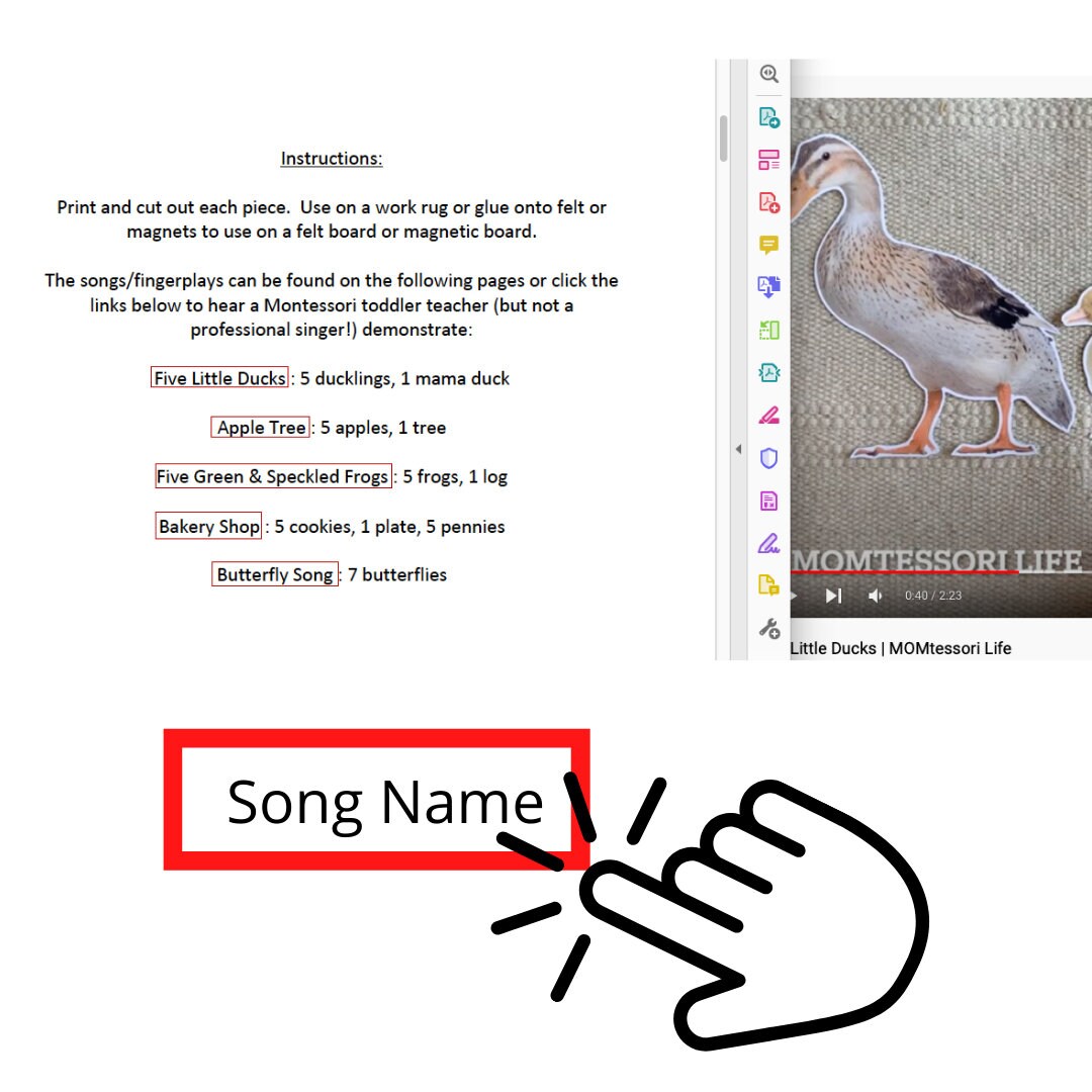 Fingerplays & Songs Printable Pack - Etsy
