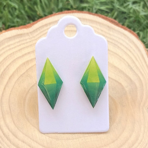 The Sims earrings - kawaii - Hypoallergenic steel - cute earrings - short earrings - videogame