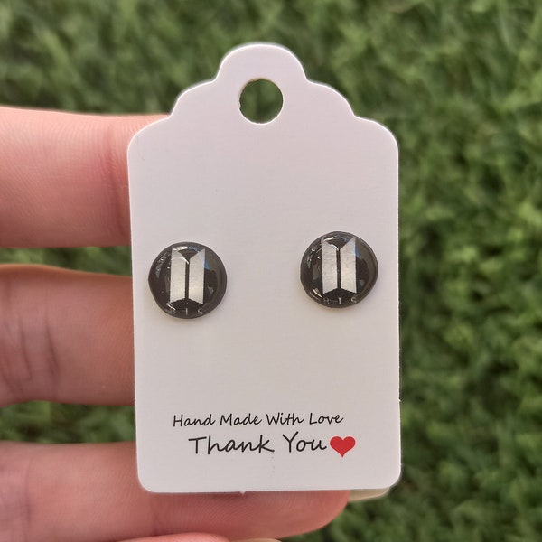 BTS earrings - stud earrings - Hypoallergenic earrings - cute earrings