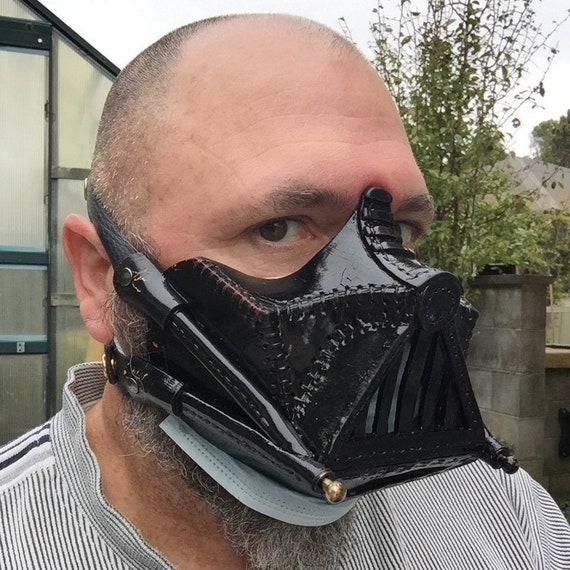 succes hørbar majs Vader Leather Half Mask - Etsy
