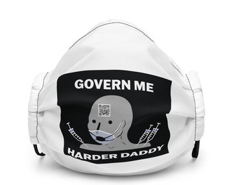 Govern Me Harder Daddy Face Mask, Funny COVID-19 Meme, Black Lives Matter, Blue Lives Matter, Anti-Vax Meme, Pro Vax Meme, Harder Daddy Mask