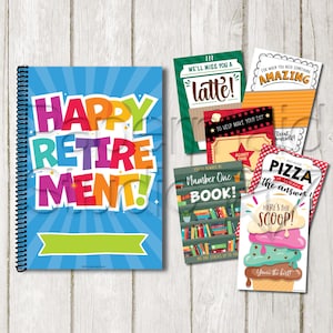 Carnet de cartes-cadeau pour la retraite imprimable - livret de cartes-cadeau pour un collègue - carnet de retraite pour patron - cadeau de départ - merci pour votre service