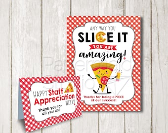 Teacher Appreciation Pizza Signs Printable - Teacher Appreciation Gift - Staff Appreciation Pizza Thank You Poster - Pizza Luncheon Signs