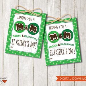 St Patrick's Day Candy Tag imprimable - St. Patricks Candy Tag - Open House Pop By Thank You - Ami Voisin Personnel Client Enseignant