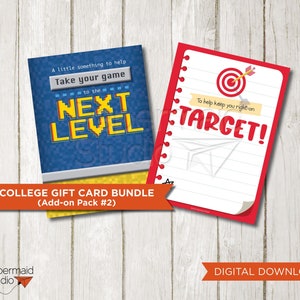 College Student Gift Card Book Add-On Pack #2 Afdrukbare bundel - Afstuderen Gift Card Holder Set - High School Grad Gift - Student Send Off