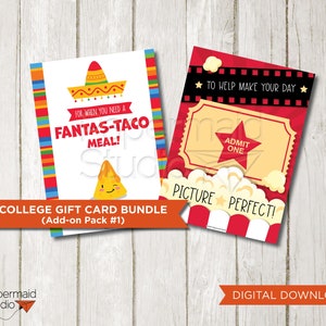 College Student Gift Card Book Add-On Pack #1 Afdrukbare bundel - Afstuderen Gift Card Holder Set - High School Grad Gift - Student Send Off