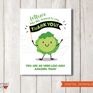 Employee Appreciation Printable - Salad Bar Sign - Teacher Appreciation Salad Bar Banner - Staff Appreciation Gift - Team Appreciation
