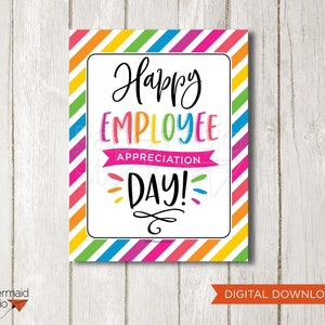 Employee Appreciation Sign Printable Staff Appreciation Poster