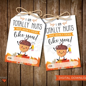 Étiquette de cadeau de Thanksgiving de professeur imprimable - carte de Thanksgiving de professeur d'école - carte de remerciement de professeur - cadeau de Thanksgiving de professeur de PTO PTA