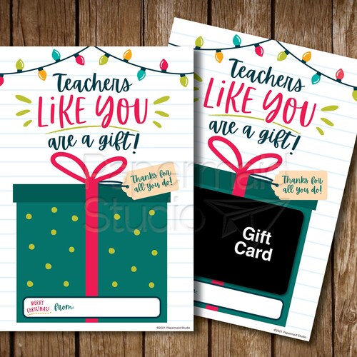PRINTABLE Back to School Teacher Gift Card Holder First Day Etsy