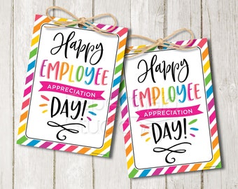Employee Appreciation Day Tag Printable - Employee Appreciation Gift - Appreciation Week Tag - Thank You Card - Staff Team Thank You Card