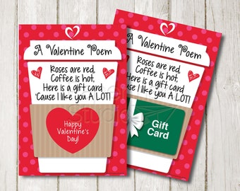 Lehrer-Kaffee-Valentinsgruß-Karte - Lehrer-Valentinsgruß-Geschenkkartenhalter - Busfahrer-Valentinsgruß-Kaffee-Geschenkkarte - Mitarbeiter-Valentinstag