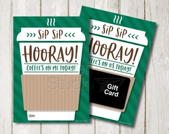 Employee Appreciation Gift - Staff Appreciation Gift - Coffee Gift Card Holder - Employee Thank You Card - Volunteer Appreciation Gift