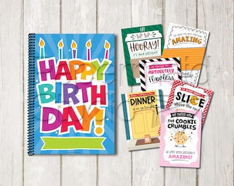 Birthday Gift Card Book Printable - Birthday Gift Card Holder Booklet - Teen Birthday Gift Card Booklet - Mom Birthday Gift - Dad Birthday