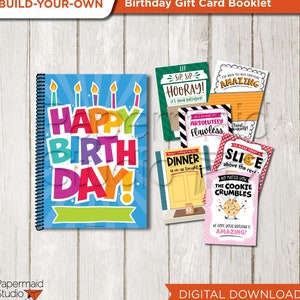 Geburtstagsgeschenk Kartenbuch druckbar - Geburtstagsgeschenk Kartenhalter Booklet - Teen Geburtstagsgeschenk Kartenbooklet - Mama Geburtstagsgeschenk - Papa Geburtstag