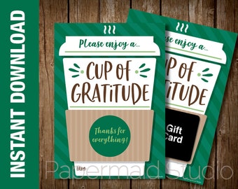 Coffee Gift Card Etsy