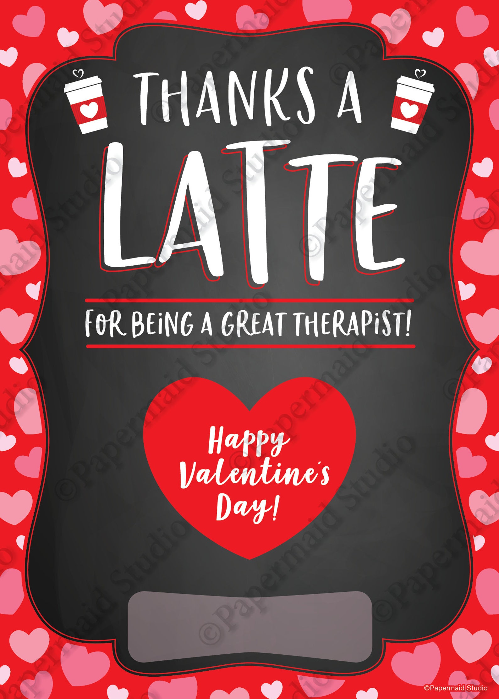 Printable Therapist Valentine s Day Coffee Gift Card Etsy