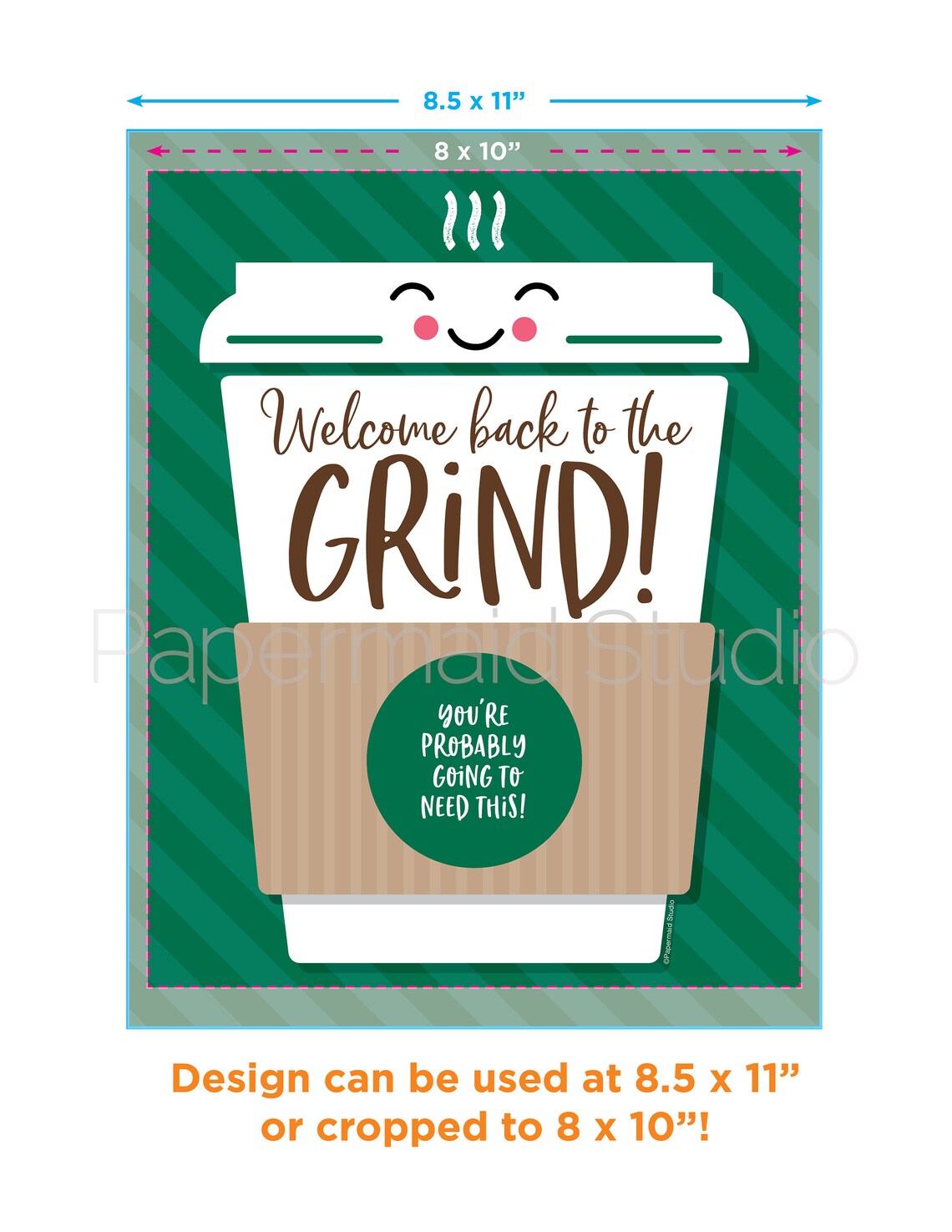 Printable Welcome Back to the Grind Coffee Wall Decoration - Etsy