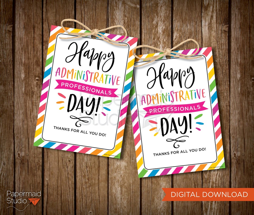 Administrative Professionals Day Gift Tag Printable Employee