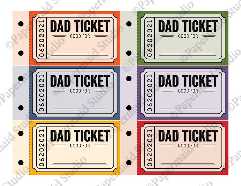 printableeditable fathers day coupons tickets diy gift etsy