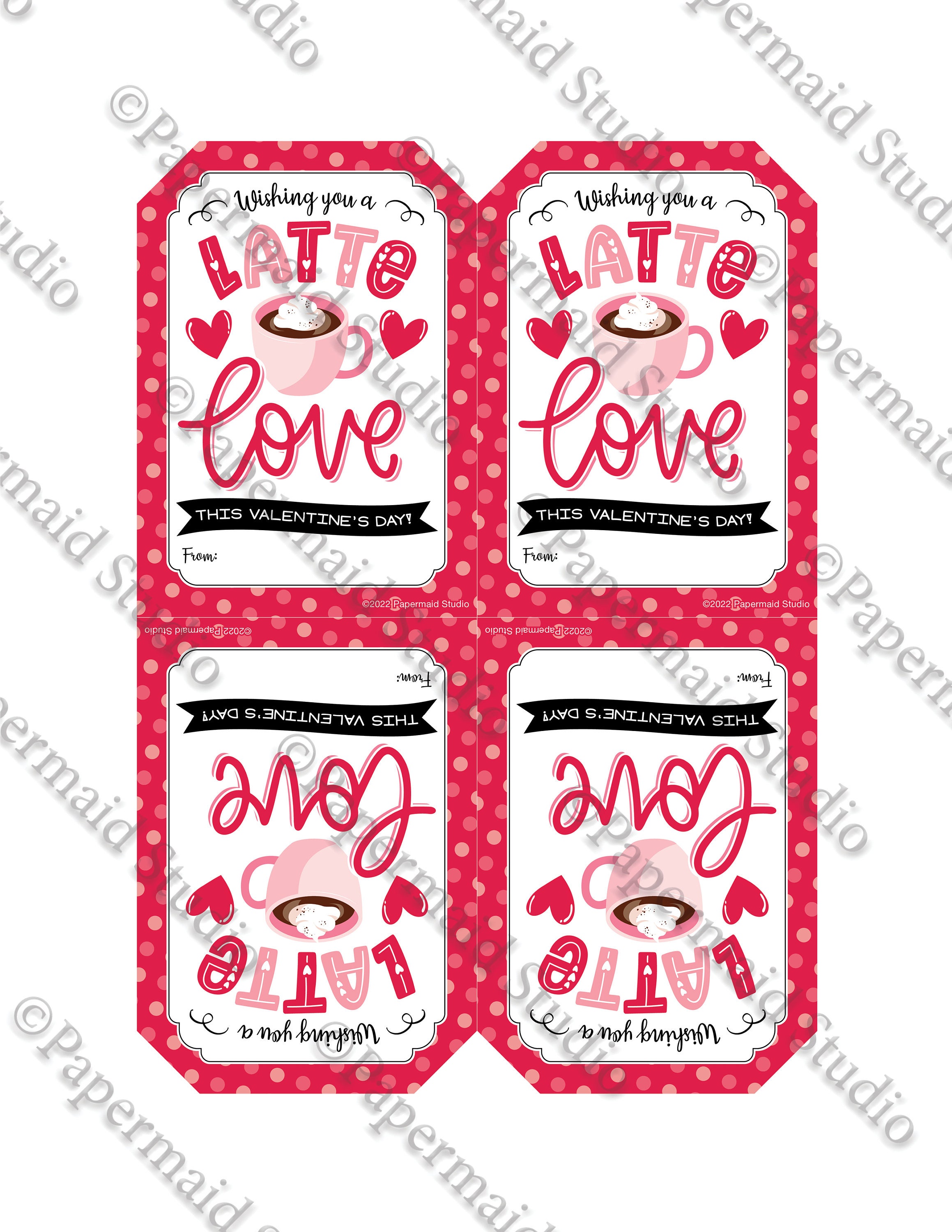 PRINTABLE Valentine's Day Coffee Gift Tag - Thanks a Latte Teacher ...