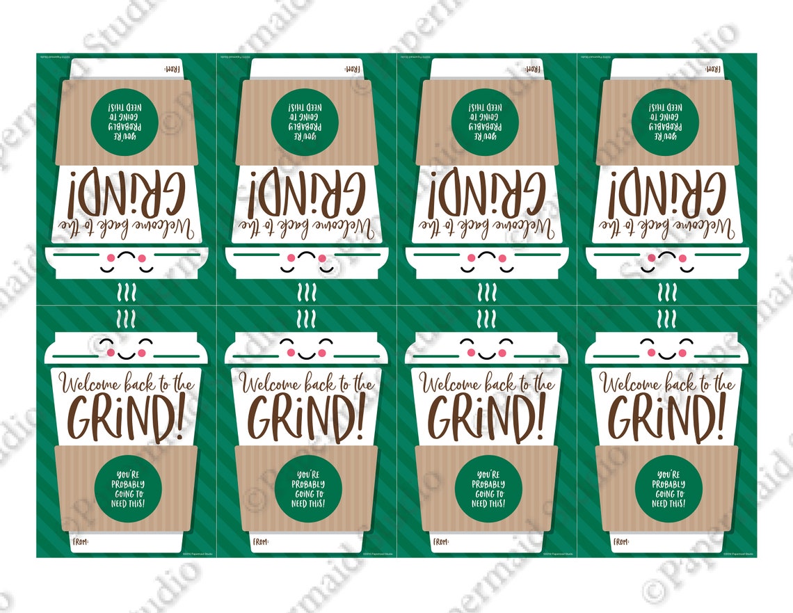 PRINTABLE Back to School Teacher Coffee Gift Tag First Day - Etsy