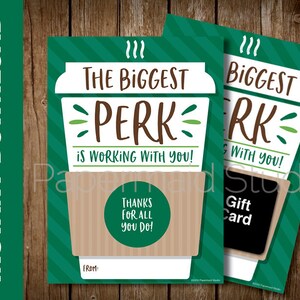 PRINTABLE Boss&#39;s Day Card Staff Appreciation Coffee Gift Card Holder - Employee Thank You Card - Staff Thank You - Client Thank You Customer