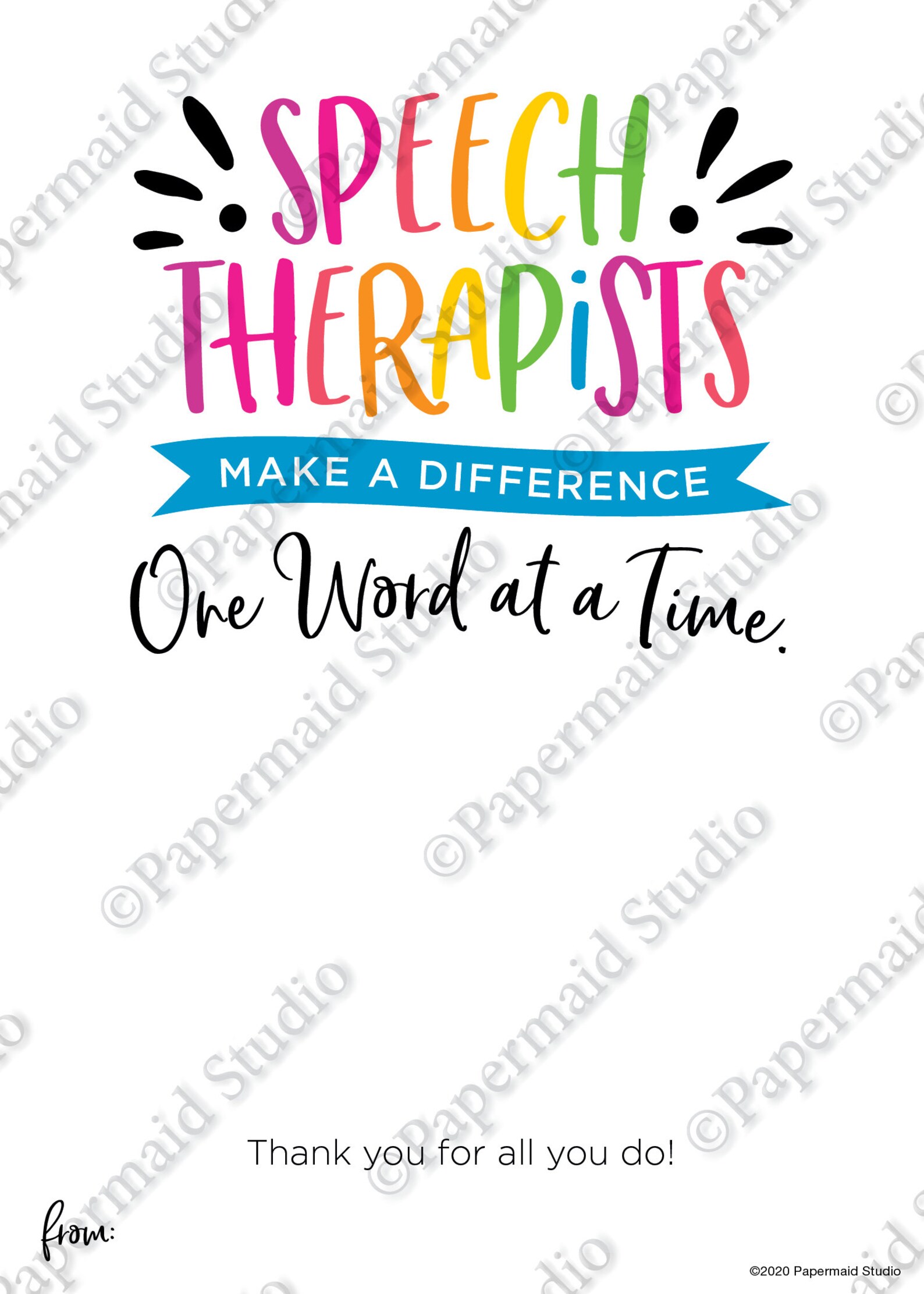 how do you say thank you to a speech therapist
