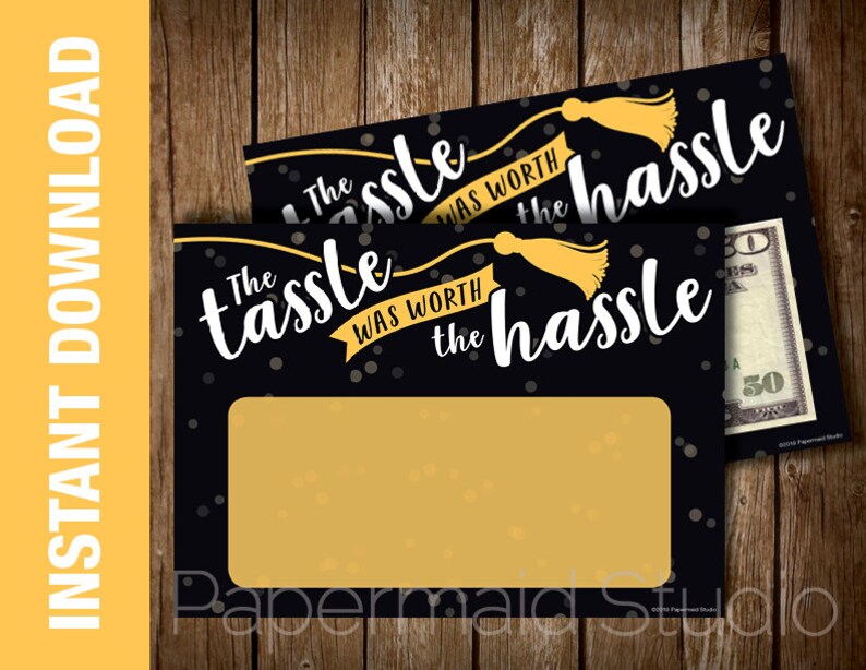 graduation money holder card printable graduation card etsy