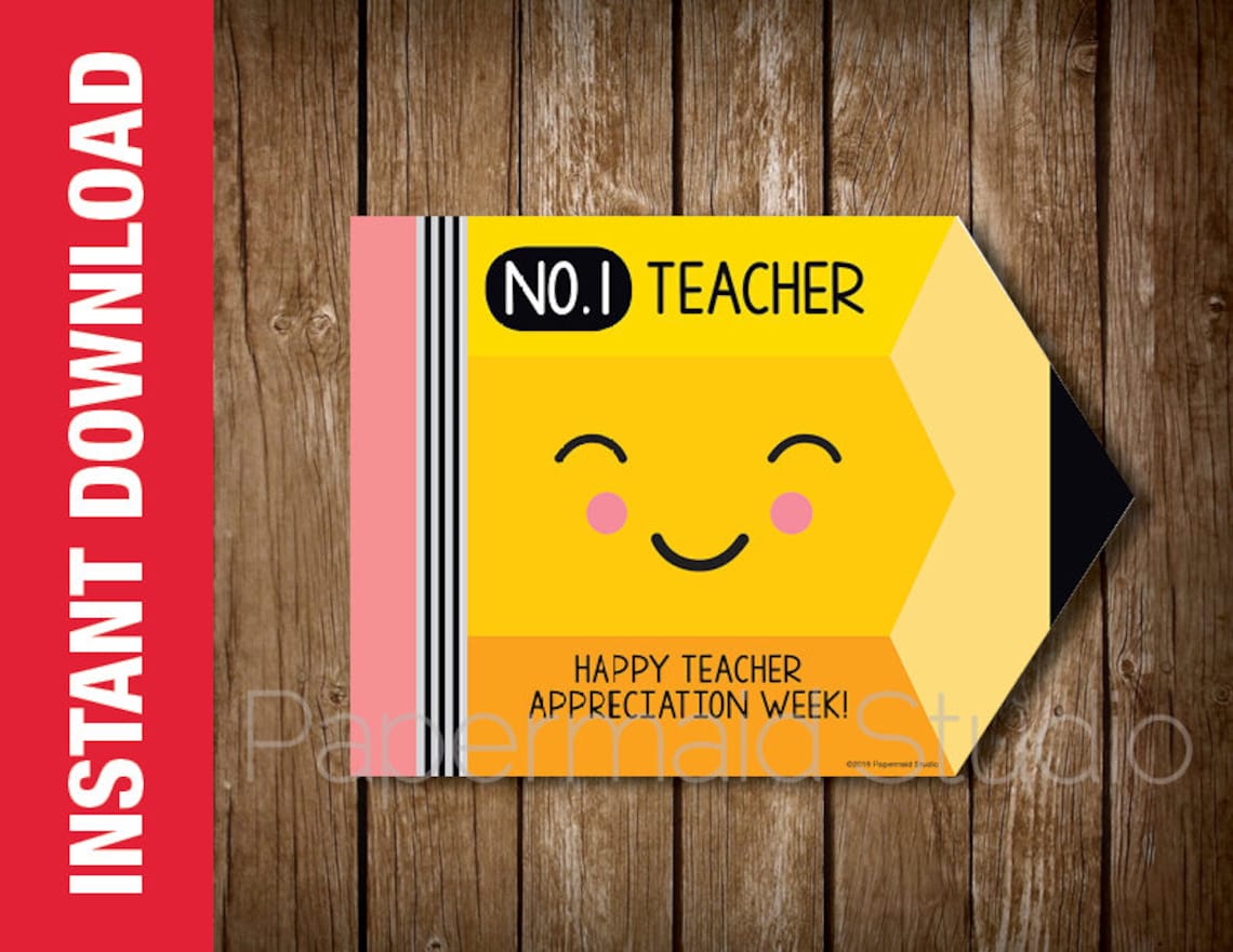 PRINTABLE Teacher Appreciation Week Card Teacher Thank You - Etsy