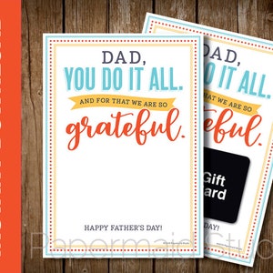 Vaderdag Cadeaukaarthouder Afdrukbare Vaderdagkaart - Cadeaukaarthouder voor papa - Happy Father's Day Card - Vaderdagcadeau