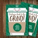 Back to School Coffee Card Printable - Welcome Back to the Grind - Teacher Gift Card Holder - First Day of School Card - Teacher Thank You