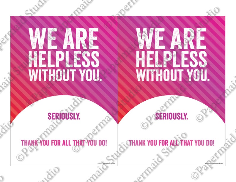 PRINTABLE Boss's Day Card Employee Thank You Card From - Etsy