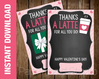 PRINTABLE Teacher Coffee Valentine Card Bus Driver Valentine | Etsy