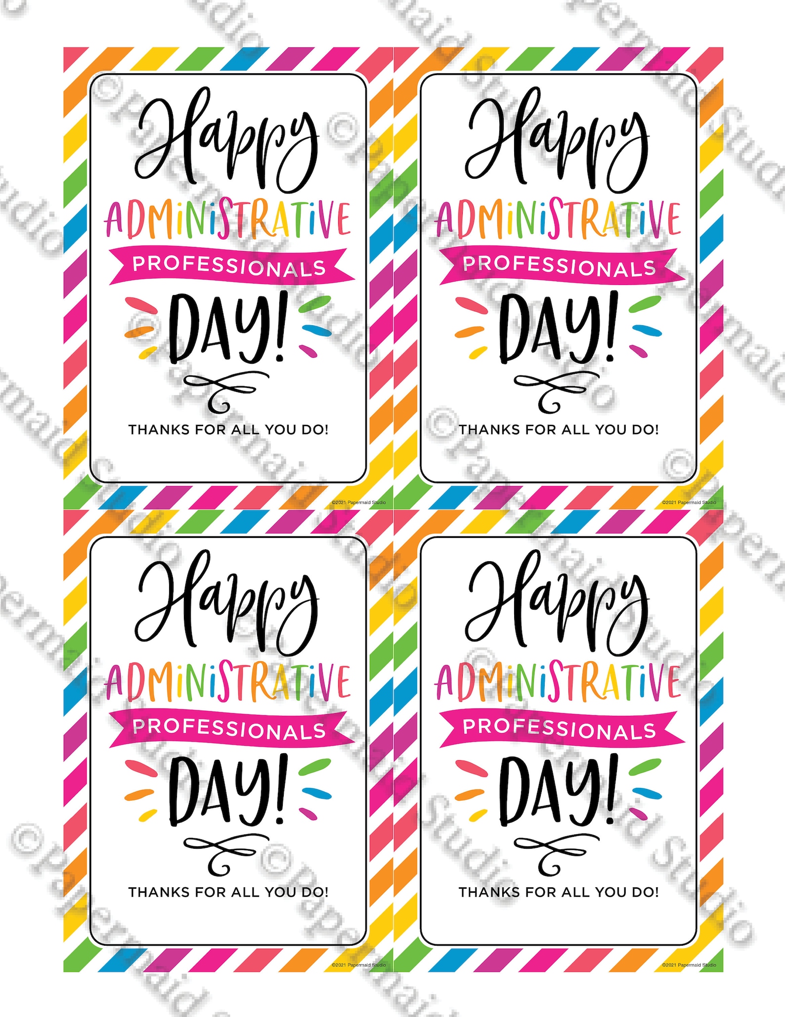 PRINTABLE Administrative Professionals Day Gift Tag Employee Etsy