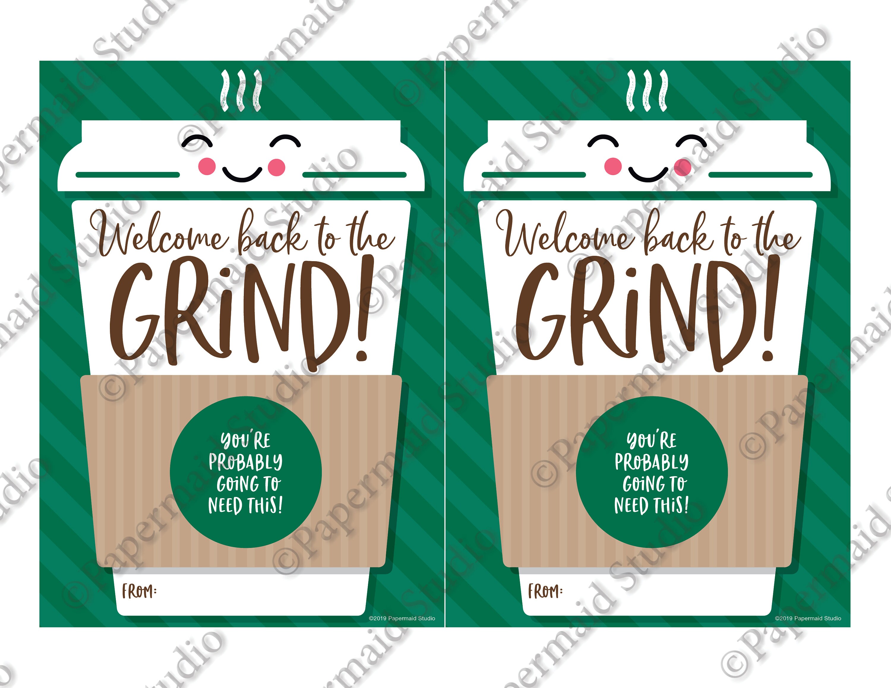 Back to School Coffee Card Printable Welcome Back to the - Etsy Australia