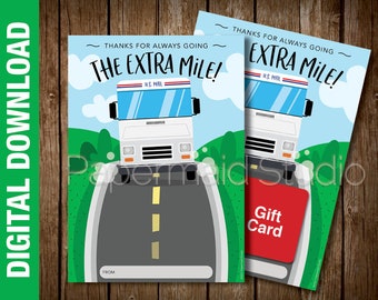 PRINTABLE Letter Carrier Thank You Card - Postal Worker Appreciation Day - Mail Person Gift Card Holder - Delivery Mailman Thank You